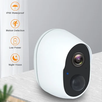 

HD 1080P WIFI Camera Wireless IP Camera Night Vision Motion Detection Battery Camera Outdoor HD WiFi Camcorder