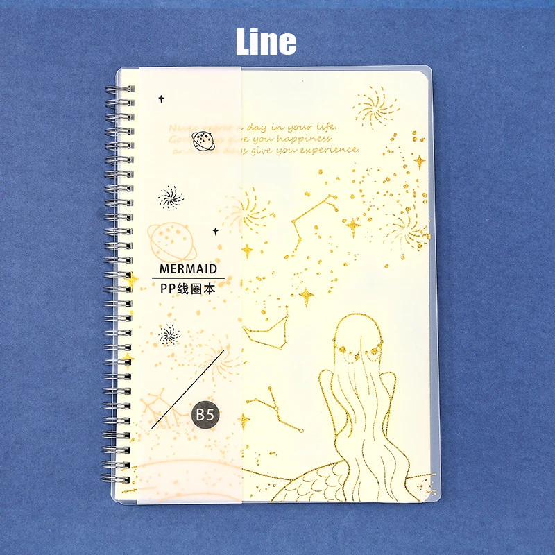 A5 B5 PP Kawaii звездное небо дневник на спирали блокнот пули планировщик журнал Bujo сетка Примечание колодки путешествия Примечание для школы ноутбук D50 - Цвет: 01
