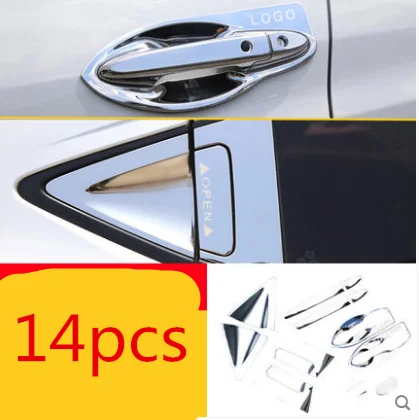 With holes Silver Подходит для HONDA HRV HR-V хромированная задняя дверная ручка Крышка Чаша ободок отделка из нержавеющей стали синий серебристый черный карбоновое волокно LF1 - Цвет: With holes Silver