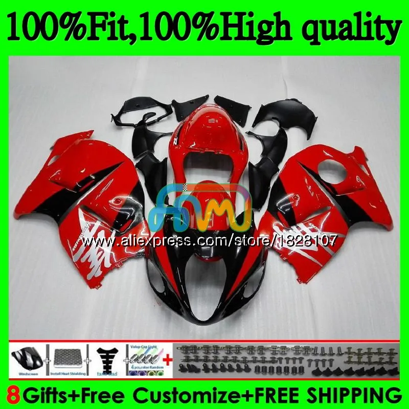 Инъекции для SUZUKI Hayabusa GSXR 1300 GSXR1300 08 13, 14, 15, 16 лет 57BS. 159 GSX-R1300 2008 2013 фабрики "Красный обтекатель