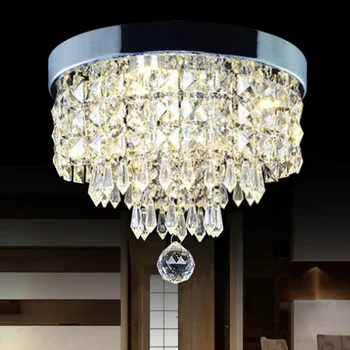 

1 Pc K9 Crystal Chandelier Simplicity LED Ceiling Lamp Pendant Light for Living Room