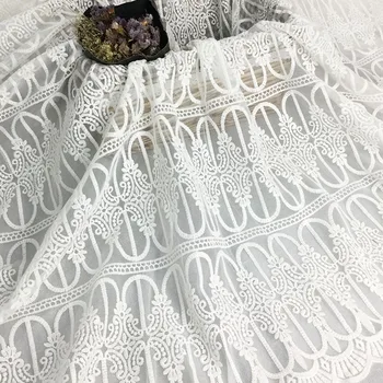 

2yards White High Quality African Embroidery Nigerian Tulle Mesh Lace Fabric For Wedding 2019 French Swiss Voile Lace Material