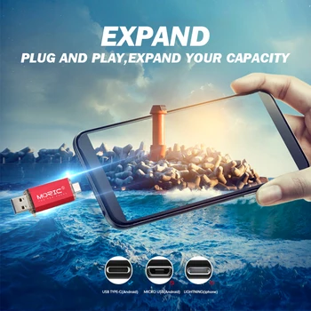 

New OTG USB Flash Drive 2 in 1 USB 3.0 & Type-C Pen Drive 16GB 32GB 64GB 128GB 256GB Pendrive Flash USB Stick