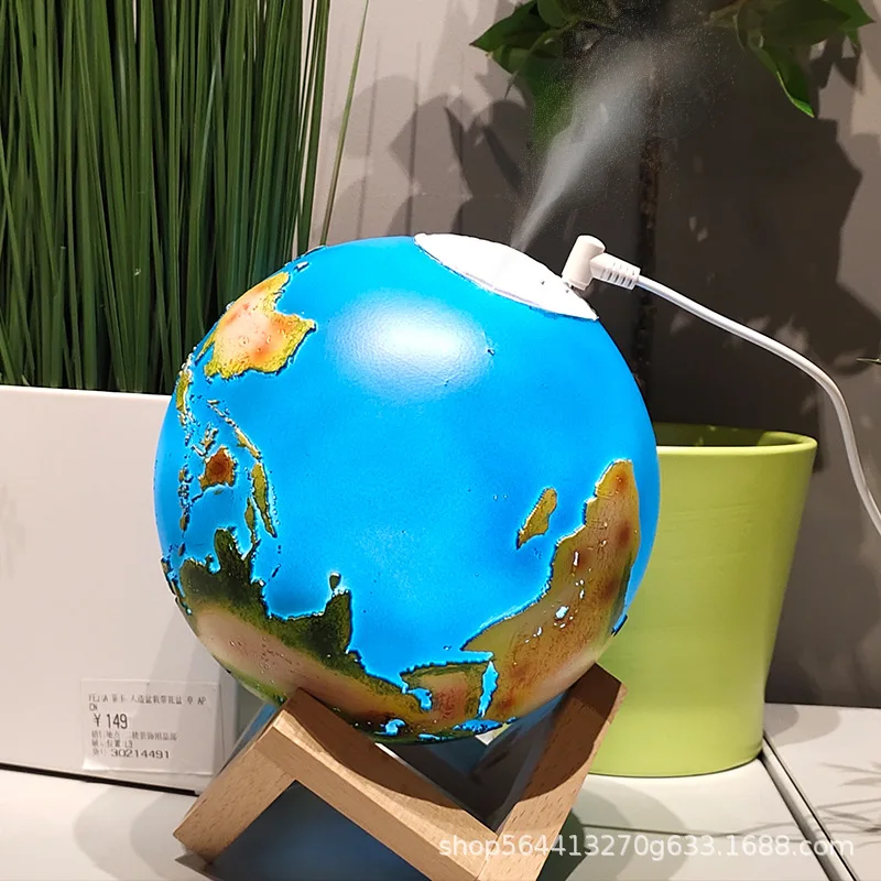 Lanpulux 3D увлажнитель земли ночные светильники очистка воздуха ароматерапия немой настольная лампа USB Настольный Декор орнаментное освещение - Испускаемый цвет: Painted