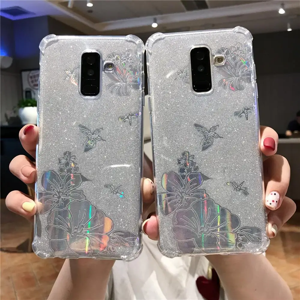 Броня Buterfly розовый цветок блестящий чехол для Meizu 15 M6T M6S M5S M5C мягкий из ТПУ M6 M5 Note M3