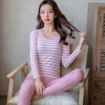 

2020 New Autumn Clothes Long Trousers Women's Cotton Suit Thermal Underwear Slim Bottom Thin Cotton Sweater Thermo Ondergoed
