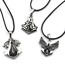 Youling 1 шт., механическое ожерелье Assassins Creed Syndicate, женский подарок на день Святого Валентина, черная цепочка, подвеска, ожерелье