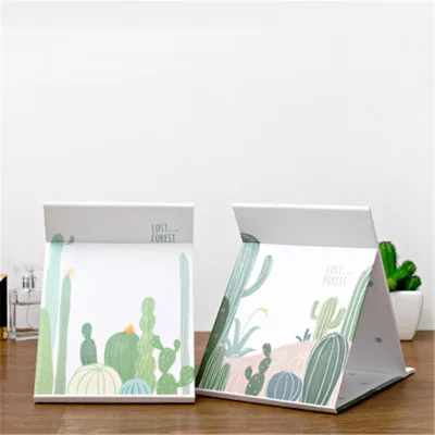 New Pocket Portable Makeup Mirror Table Desktop Travel Foldable Makeup Mirrors Folding Dormitory Mirror Lighted Makeup Mirror