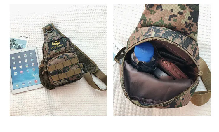 Новая военная тактическая нагрудная сумка, открытый Камуфляжный нагрудный рюкзак, водонепроницаемый, для альпинизма, охоты, туризма, кемпинга, Диагональная Сумка Molle