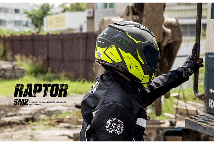 SOL SM-2 мотоциклетный шлем для мотокросса мотого Casco Capacete кожаный чехол из искусственной кожи(шлем с Двойная Линза