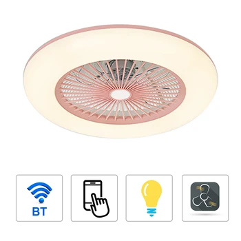 

Ceiling Fan with Lighting 110V LED Light with APP Mobile Phone Control Support Bluetooth Connection for Bedroom Living Room