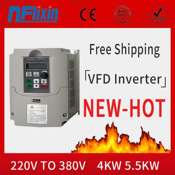 

For Russian CE 220V to 380V 4kw 1 phase input and 380v 3 phase output frequency converter/ac motor drive/VSD/VFD/50HZ Inverters