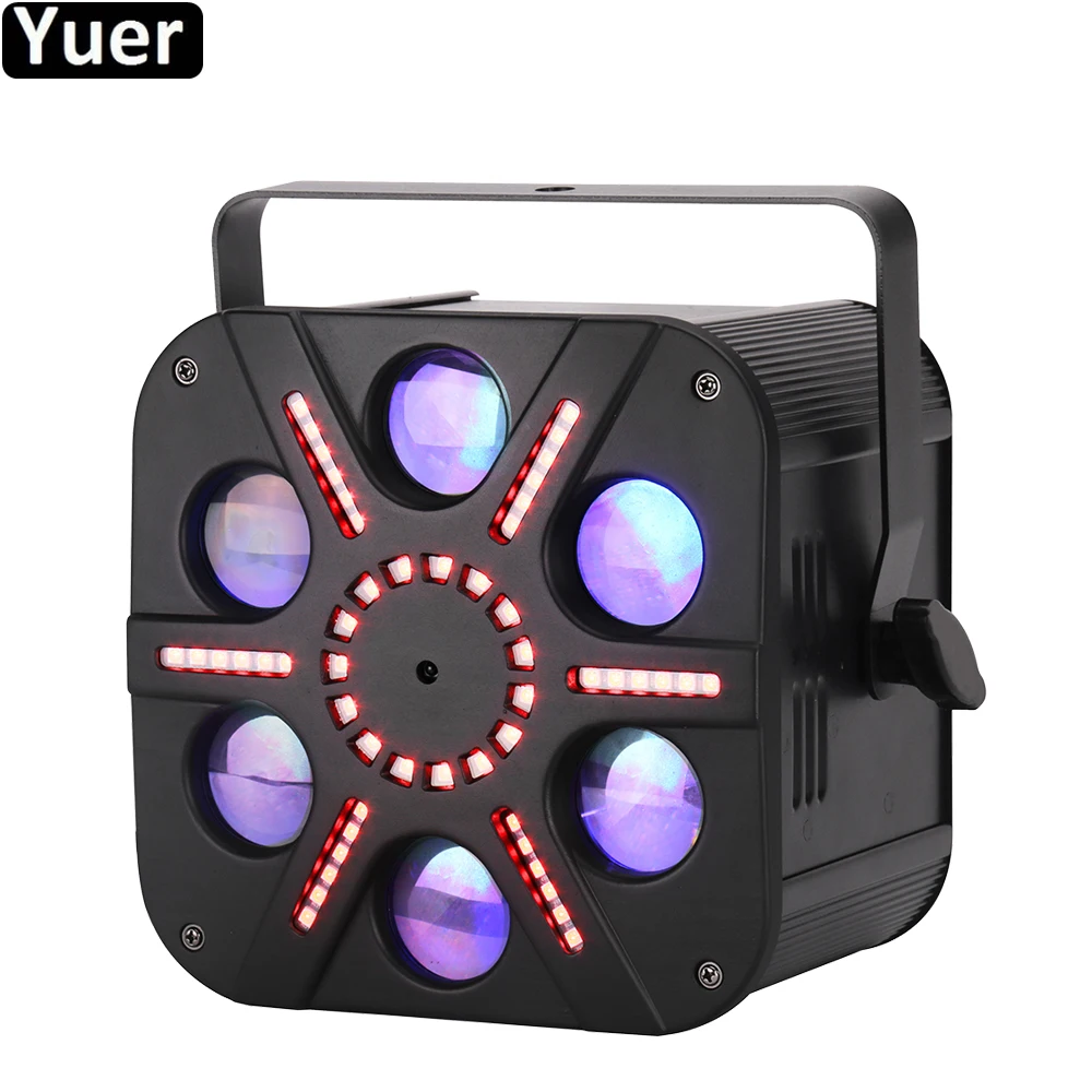 Новый миниатюрный светильник с шестью световыми эффектами 51x2 Вт RGB 3 в 1 и 5x8 RGBWA
