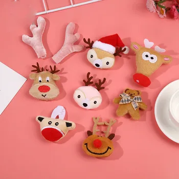 

10pcs/lot DIY Handmade cute chrismas dolls Padded Patches Appliques For Clothes Sewing Supplies DIY Hair Decoration