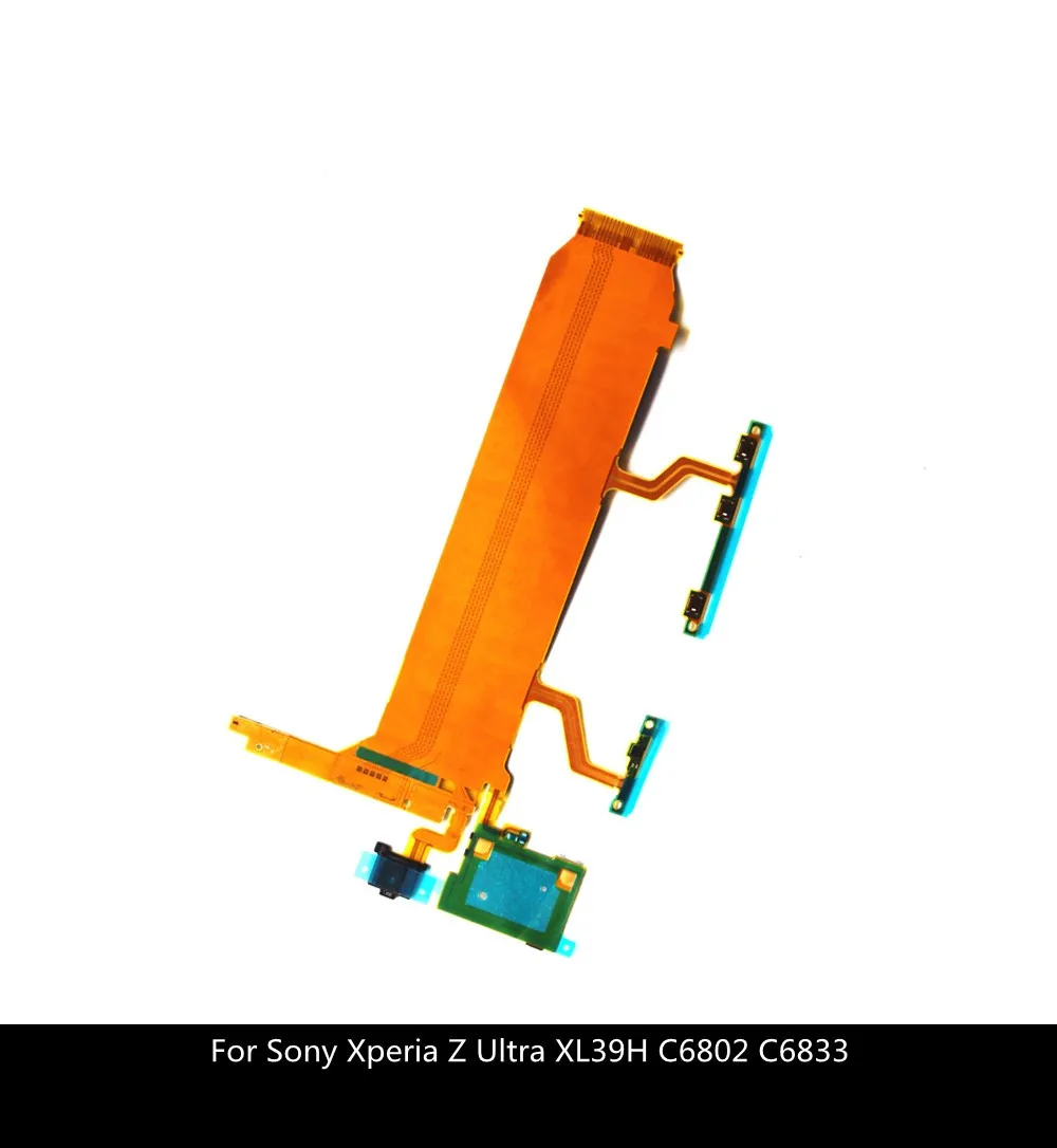 Main Board Connect LCD Flex For Sony Xperia Z Ultra XL39H C6802 C6833 Switch Volume Power Button Side Mic Cable | Мобильные телефоны