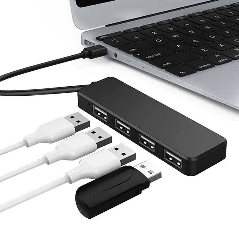 Usb-хаб USB 2,0 Премиум 4 Порты и разъёмы Алюминий usb-хаб с Экранированный Кабель Для iMac MacBook персональных компьютеров и ноутбуков