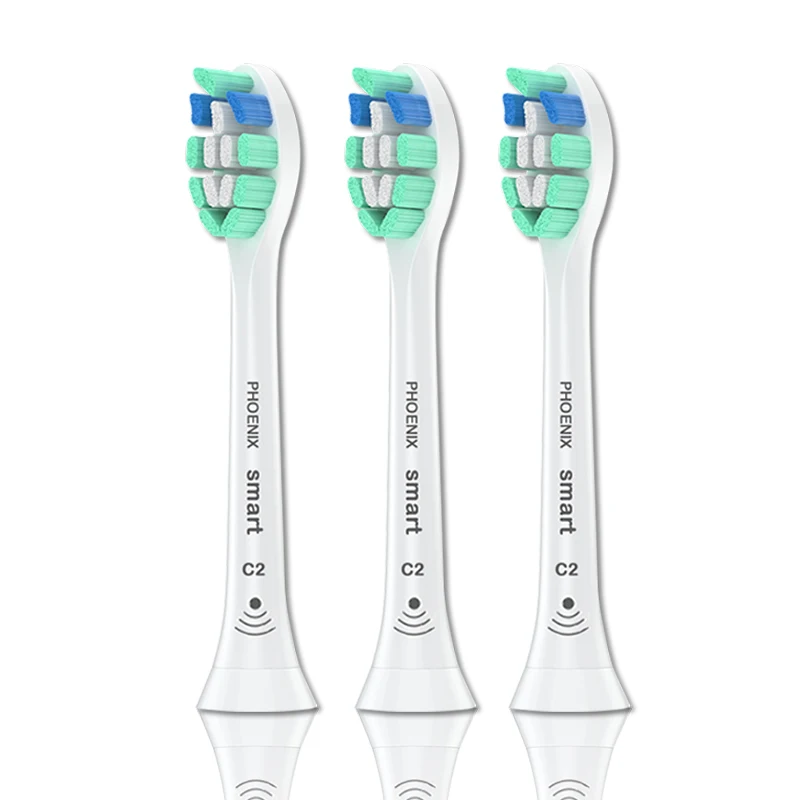 

C2 Plaque Control Replacement Electric Toothbrush Heads Smart Brush Built-In Chip Apply To Philips Sonicare Gum Care Cleaning