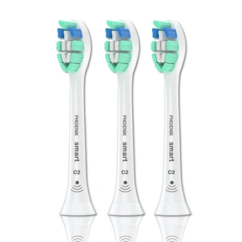 

C2 Plaque Control Replacement Electric Toothbrush Heads Smart Brush Built-In Chip Apply To Philips Sonicare Gum Care Cleaning