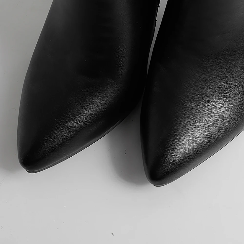 Г. Зимние брендовые новые пикантные женские ботильоны белого и черного цвета женская обувь телесного цвета на высоком тонком каблуке Большие размеры 11, 43, 46, 48, LA246