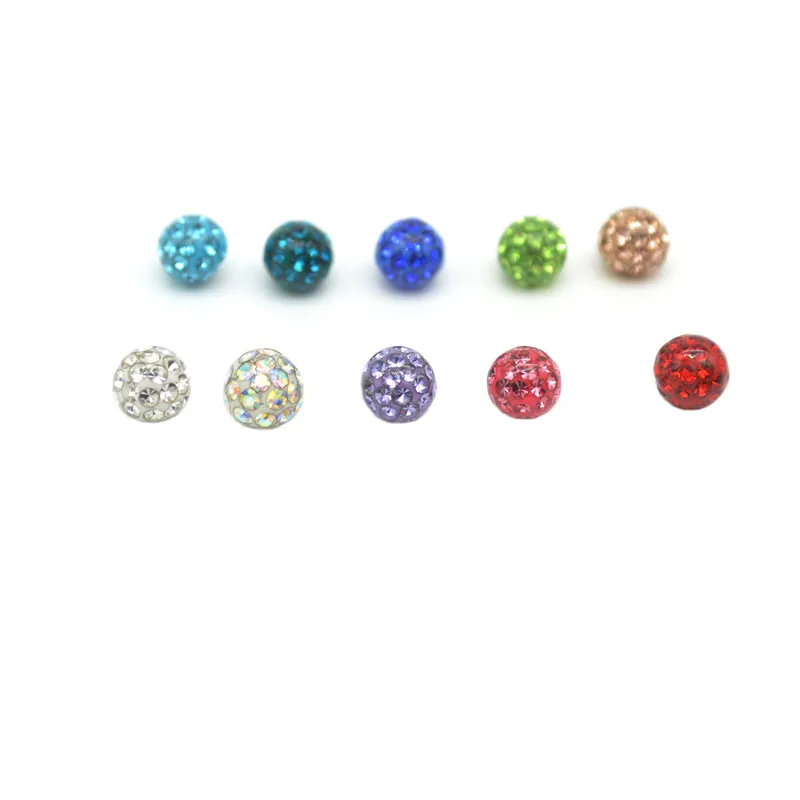 

Crystal Tongue Lip Ball Earring Ferido Ball Multicolour Metal in middle resin surface 14Gauge High Quality Stainless