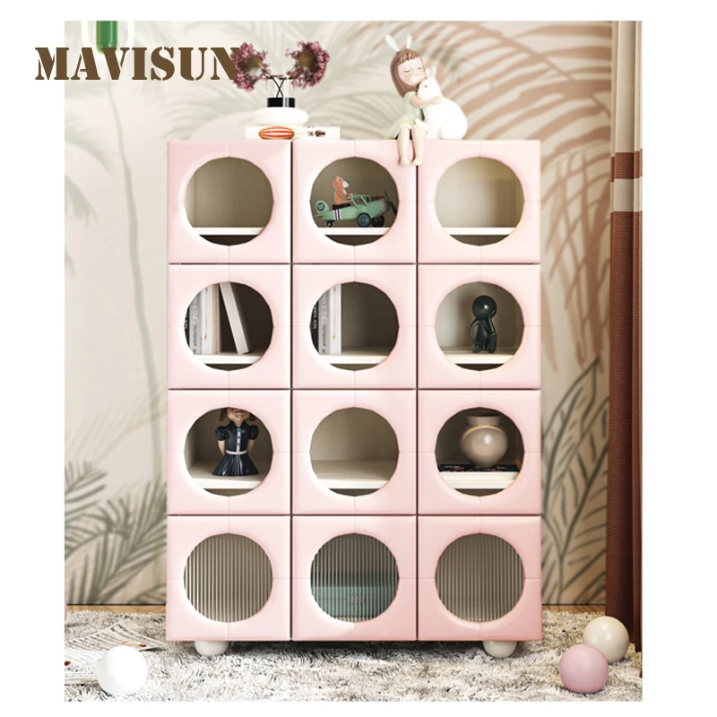 Estantería rosa para niños, armario de almacenamiento combinación para estudiantes, estantes para libros pintura de almacenamiento para juguetes para niñas|Armarios de niños| - AliExpress