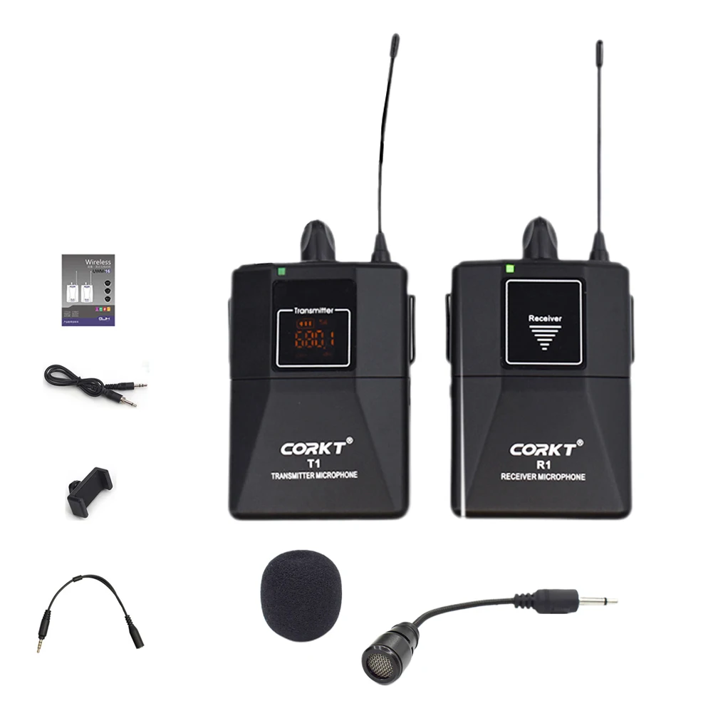 Receiver Portable Wireless Microphone System DSLR Camera Lapel Mic Youtube Transmitter Vlog Professional Phones Video Recording |