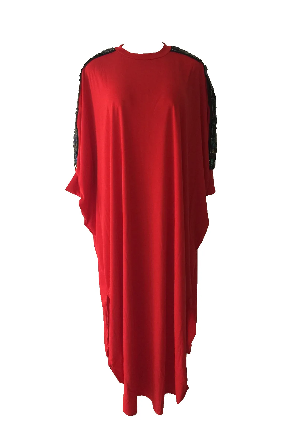 Новая мода африканские женские XXXL код можно носить свободные летучая мышь халаты Мода блёстки большой нерегулярные платье JD1