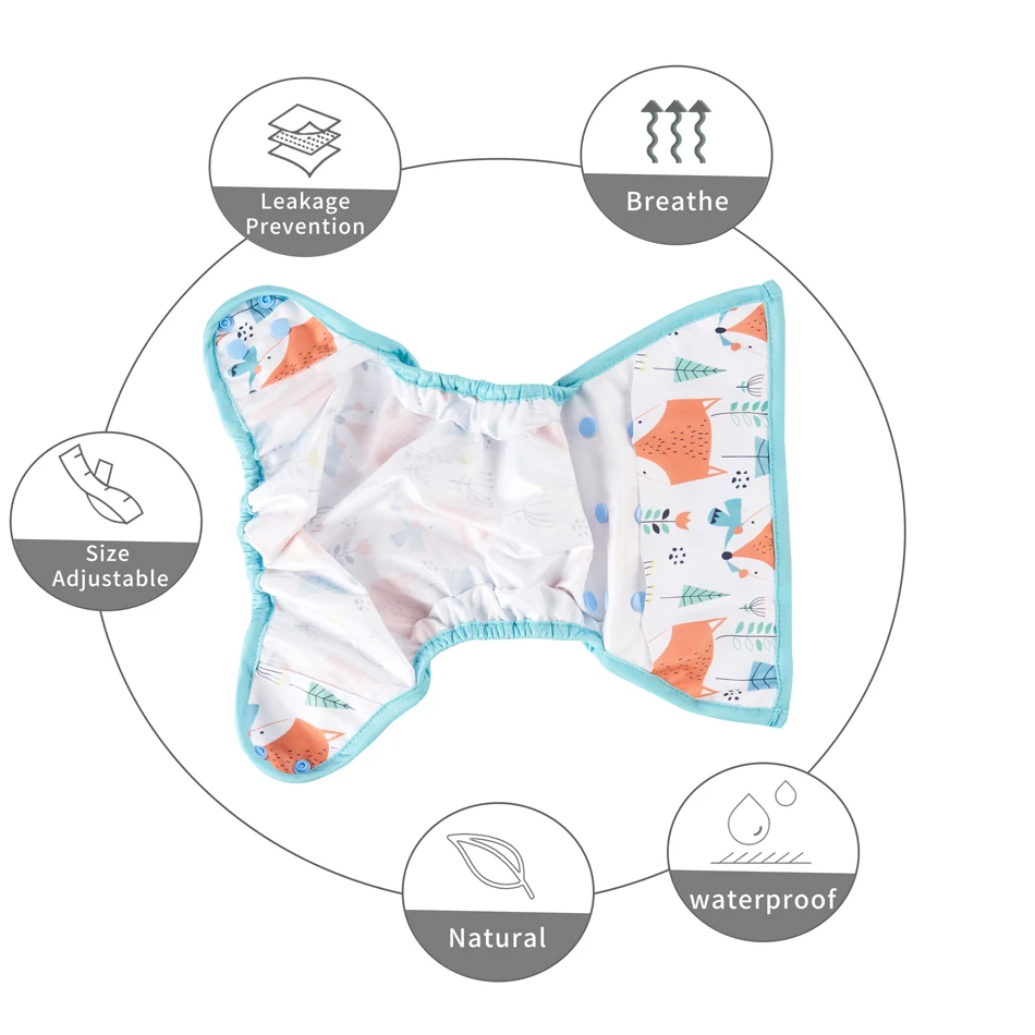 1 pcs color-edged diaper waterproof cover