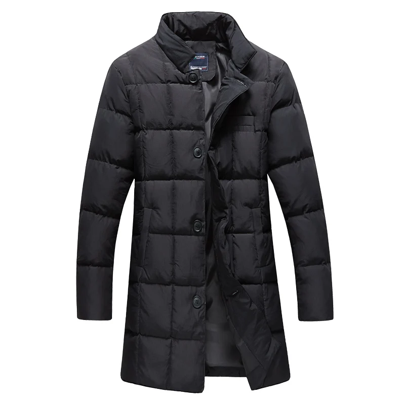  Cotton clothing thick long men's single-breasted collar collar large size album cotton men's fashio