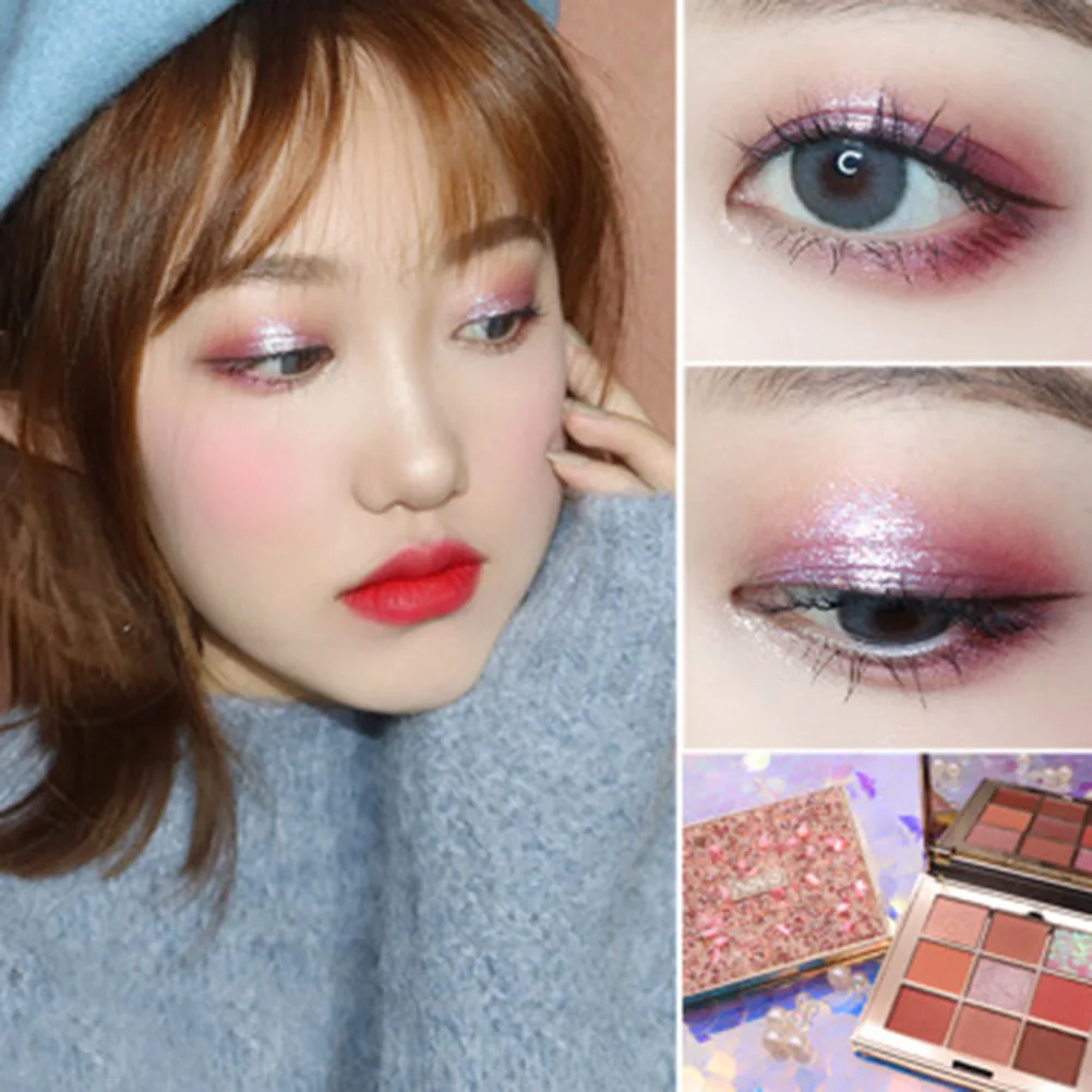 Hot Shining Eyeshadow Palette Long Lasting Matte Eyeshadow Palette 9 Colors Perfect Color Eye Shadow Tray Set CNT 66
