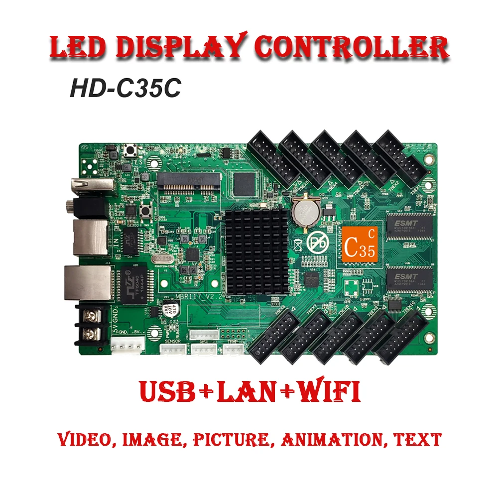 Wi-Fi Led Control ler HD-C35C карта управления для Полноцветного светодиодного дисплея 1024*512