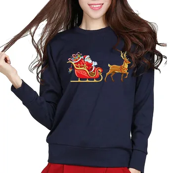 

Women Funny Sweatshirt Merry Christmas Sweatshirt Spring Autumn Female Hoodies Santa Rudolph Pullover Hoody Hooded Sportswear