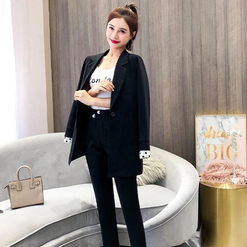 

2019 Autumn New Clyz910 Korean-style Women's Fashion Western Style Suit Entities