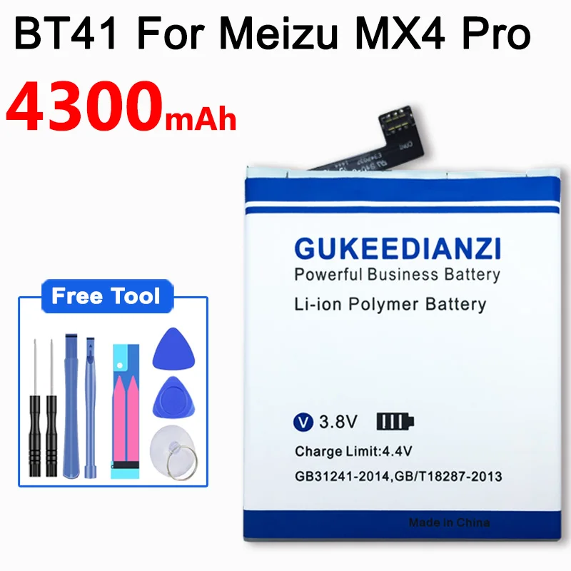 Аккумулятор GUKEEDIANZI 4900 мАч для Meizu BT42C BT61(версия M) BT41 BA611 BT710 U10, аккумулятор для мобильного телефона, сменная батарея