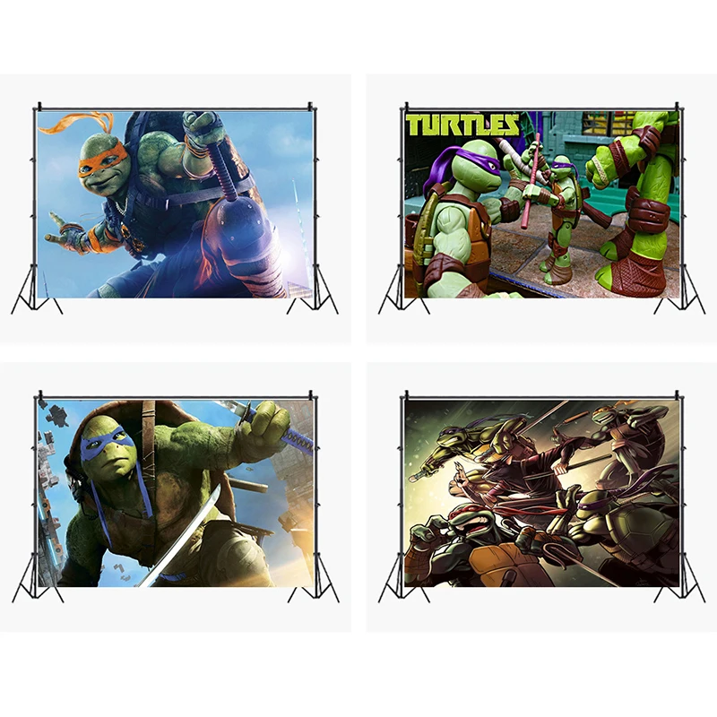 เต่านินจาวัยรุ่น Anime ภาพพื้นหลังภาพสตูดิโอถ่ายภาพ Props พื้นหลัง