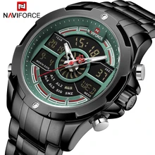 NAVIFORCE новые мужские часы люксовый бренд Модный военный светодиодный мужские спортивные часы водонепроницаемые наручные часы кварцевые мужские часы