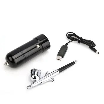 

Lightweight Mini Portable Airbrush Set Spray Pump Pen Set Air Compressor Kit for Art Painting Tattoo Cake Spray Model