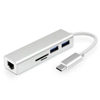 

High-Speed Multifunction Expansion USB Hub 3.0 Rj45 Gigabit Hub Five-In-One Computer High-Speed Expansion Hub