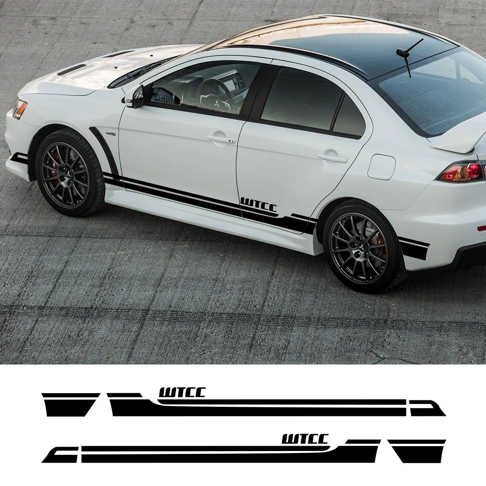 2 шт. для MITSUBISHI Lancer EX Evolution 9 10 автомобильные боковые наклейки Автомобильная виниловая пленка наклейки автомобильный Стайлинг автомобильные принадлежности для тюнинга