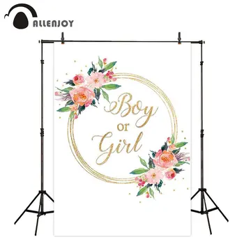 

Allenjoy photo background photographic spring flower newborn baby gender reveal party backdrop photophone photocall photobooth