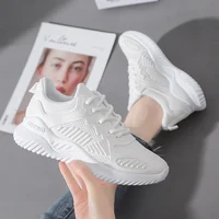 Women shoes running shoes wild breathable single net shoes women fashion trend student sneaker casual shoes white shoes 3