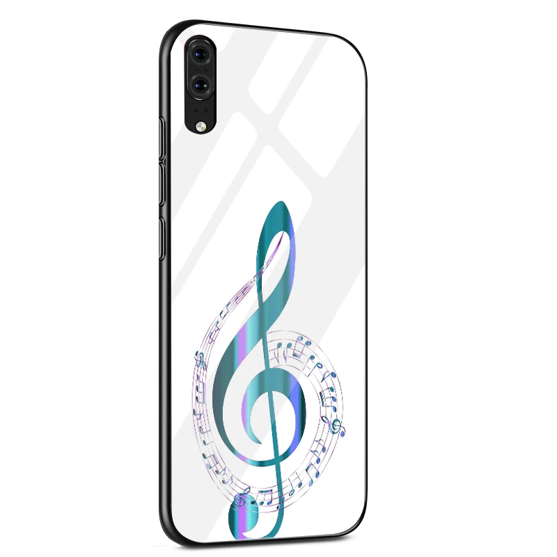 Чехол для телефона стекло для huawei P30 P20 P10 Honor 10 8X Y6 Y9 mate 20 Lite Pro P Smart Cover Мода I Love Старая Музыка Музыкальная нота - Цвет: G10