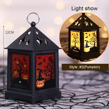 

Halloween Creative Pumpkin Light Garden Kids Horror Bat Hanging Lantern Witch LED Spider Party Skeleton