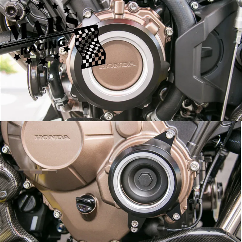Motorcycle Engine Cover Engine Cover Protector Engine Guard Guard of engine side protective cover accident slider falling protector fits for honda cb650r cbr650r neo coffee