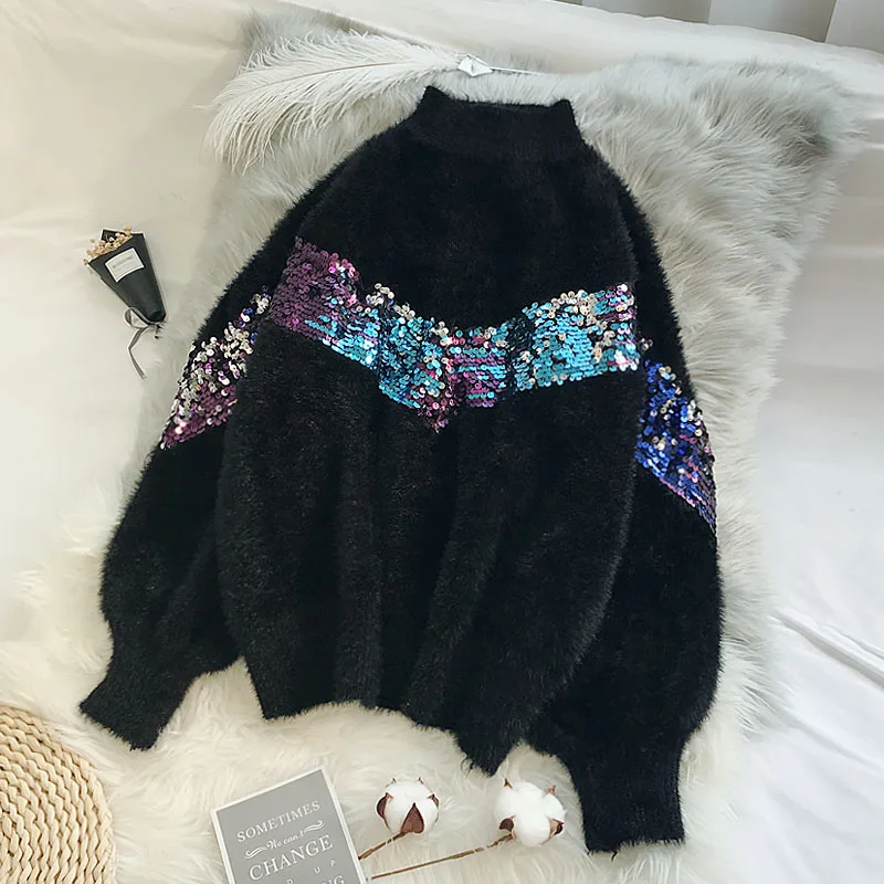 Autumn & Winter Women Sweater Hairy Fluffy