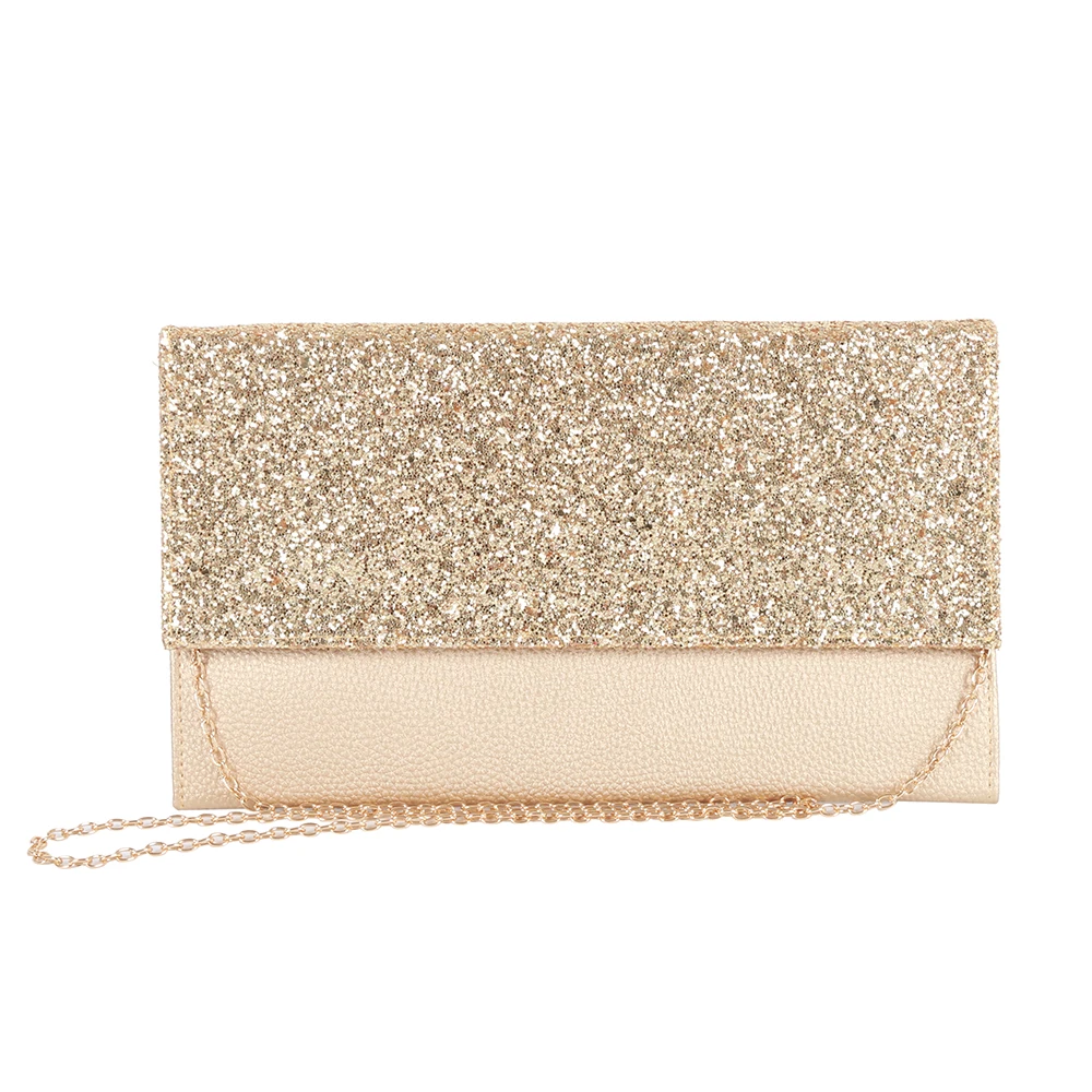 

Long Women's Evening Shoulder Clutch Card Holder Top-Handle Crossbody PU Bag Ladies' Purse Chain Wallet Wedding luxury Handbag