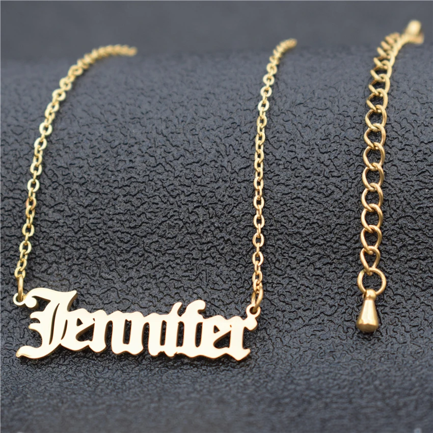 Old English Custom Name Necklace for 
