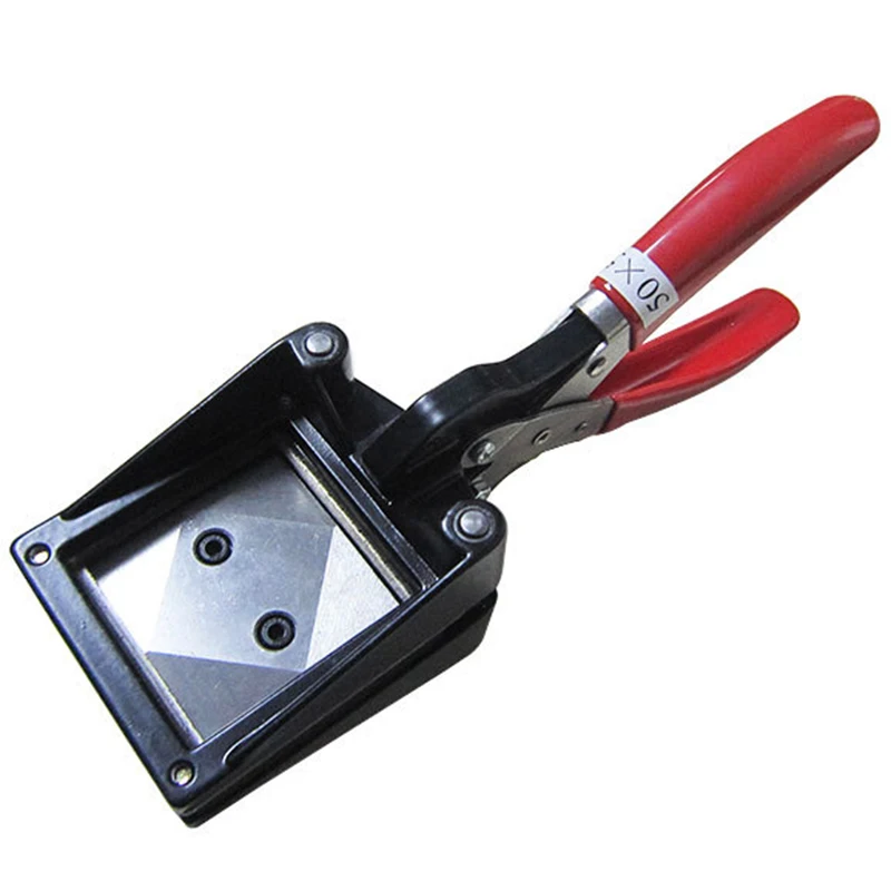 

Handheld Clipper Passport Id Card Photo Cutter 50x50Mm Right Angle Photo Punch