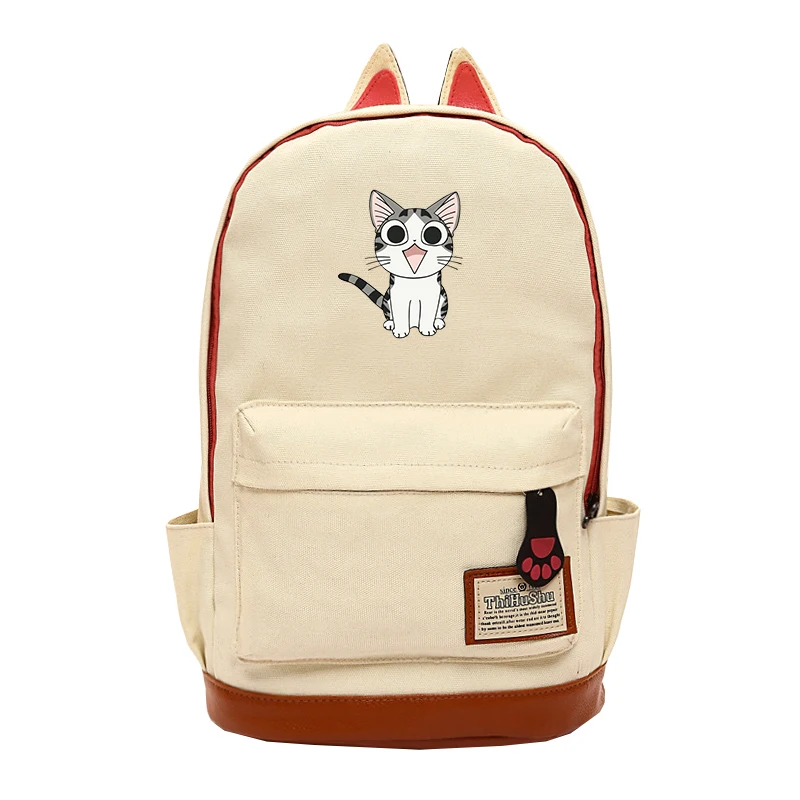 Cat Ear Backpack Canvas School Bag