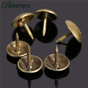 

100Pcs 9*9MM Iron Bronze Antique Decorative Upholstery Tacks Nail Jewelry Gift Box Sofa Decorative Tack Stud Doornail Hardware